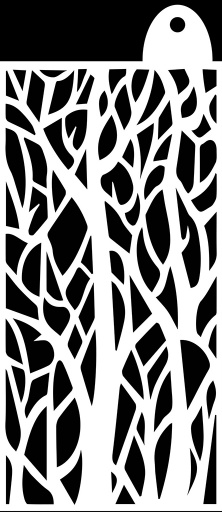 Stencil - Squiggly Tree (6x3 inch)